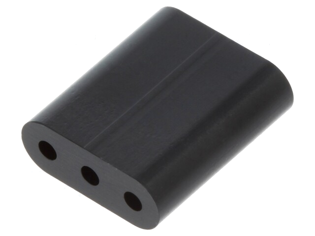 Afstandbus; LED; ØLED: 3mm; L: 9,5mm; zwart; UL94V-0; Mat: PVC