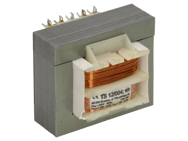 Transformator: netwerk; 12VA; 230VAC; 12V; 12V; 500mA; 500mA; IP00