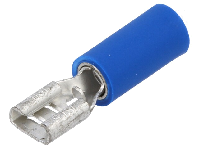 Connector: vlak; 4,8mm; 0,5mm; vrouwelijk; 1÷2,5mm2; klemmen; blauw