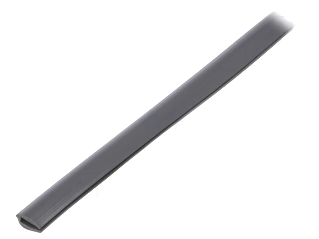 Randbescherming; PVC; L: 10m; grijs; H: 9mm; W: 5mm; -30÷70°C