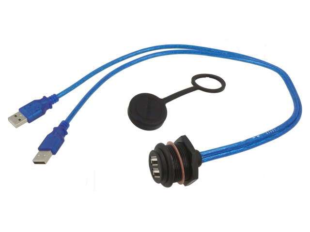Kabel-adapter; USB-A aansluiting 2x,USB-A-stekker x2; 1310