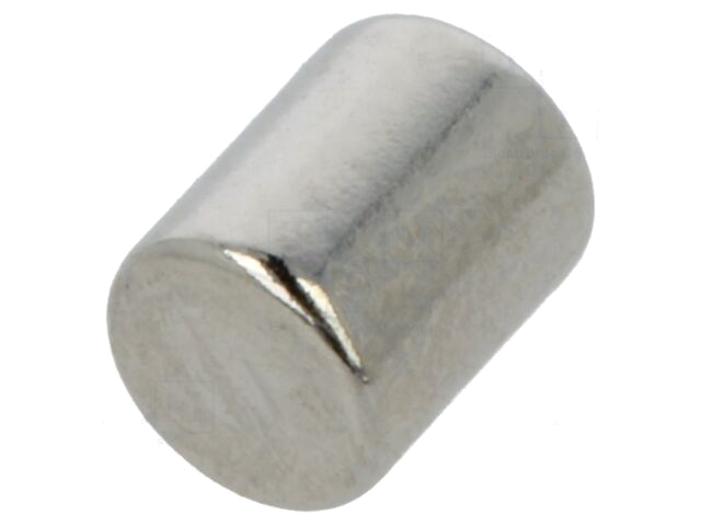 Magneet: vast; neodymium; 3,5N; Ø: 4mm; H: 5mm