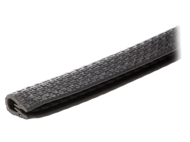 Randbescherming; PVC; L: 10m; zwart; H: 11,5mm; W: 9mm; industrieel