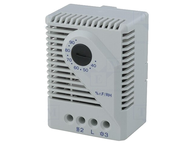 Sensor: hygrostaat; 35÷90%RH; OUT: SPDT; 0÷60°C; op DIN-rail; IP20