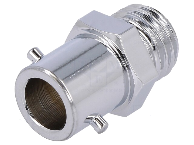 Bajonet contrastekker; messing,nikkel; 12,3mm; Schroefdr: M10x1
