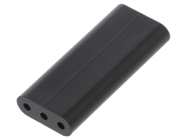 Afstandbus; LED; ØLED: 3mm; L: 19,1mm; zwart; UL94V-0; Mat: PVC