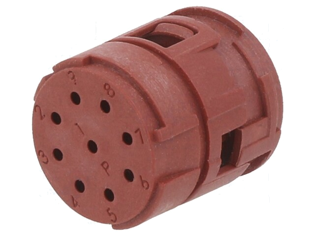 Connector: M23; contactinzetstuk; PIN: 9; 7A; contactloos; 150V