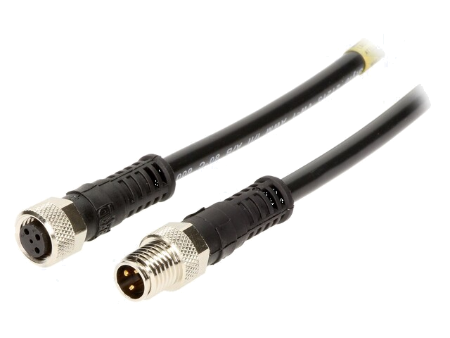 Kabel: voor sensoren/ automaten; M8-M8; mannelijk; vrouwelijk