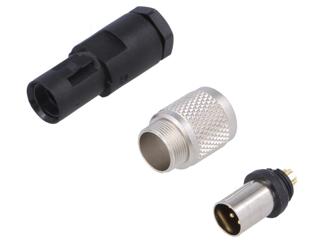 Connector: M9; stekker; 712; mannelijk; PIN: 5; verguld; 3A; IP67