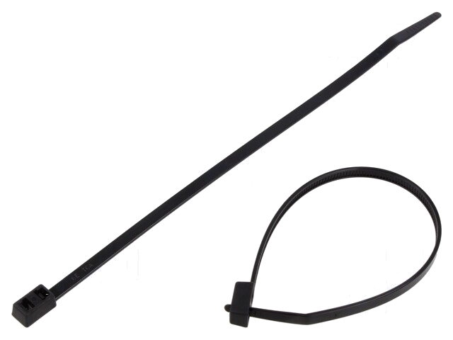 Kabelbinder; dubbel; L: 210mm; W: 4,7mm; polyamide; 180N; zwart