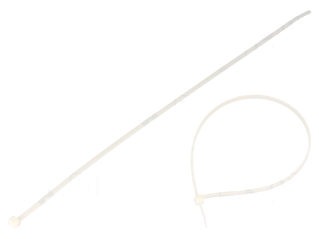 Kabelbinder; L: 300mm; W: 3,5mm; polyamide; natuurlijk; 100st.