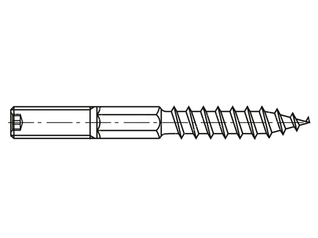 Schroef; voor hout; 7,2x60,M8; Kop: zonder kop; Torx®; TX25; staal