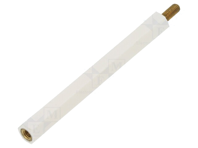 Isolatiebus; Int.schroefdraad: M3; L: 60mm; UL94V-2; Mat: polyamide