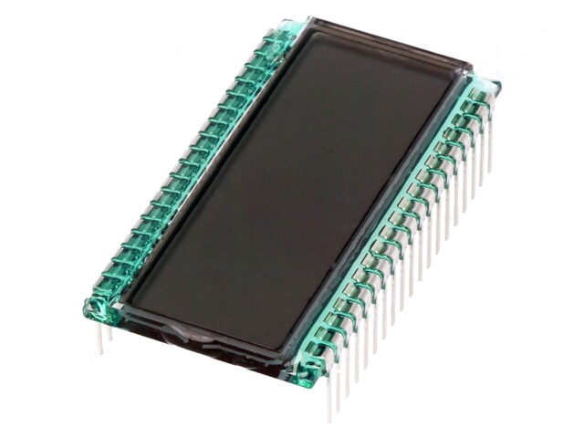 Display: LCD; 7-segment; STN Positive; A.cijfers: 4; 38x20,3x1,1mm