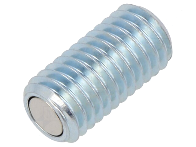 Aandrukschroef; Schroefdr: M10; 20mm; St.kl: 5.8; met magneet
