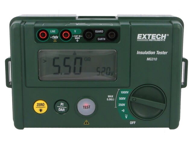 Meter: isolatieweerstand; LCD; (2000); VAC: 30÷600V; 0÷5,5GΩ