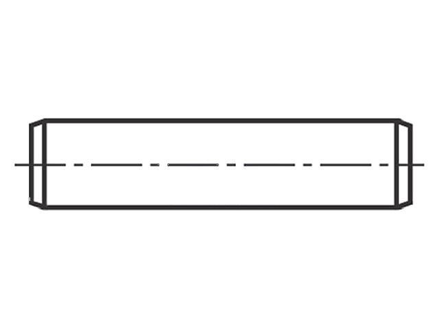 Cilindrische pen; roestvrij staal A2; BN 684; Ø: 6mm; L: 40mm