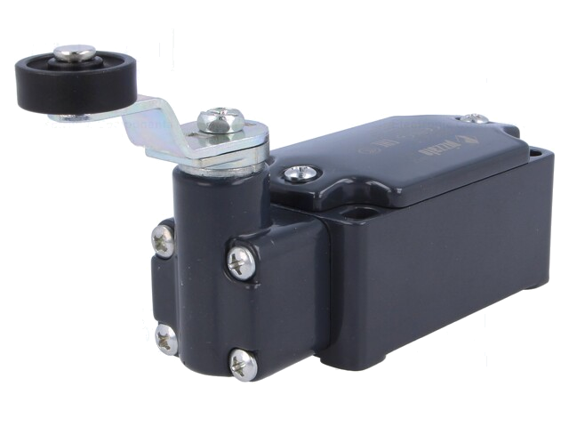 Eindschakelaar; hendel R 43mm, roller van kunststof Ø20mm