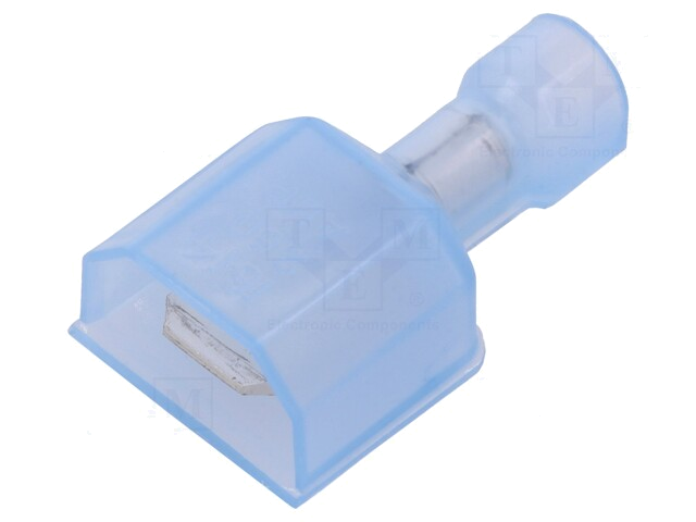 Connector: vlak; 6,3mm; 0,8mm; mannelijk; 1,25÷2mm2; klemmen; blauw