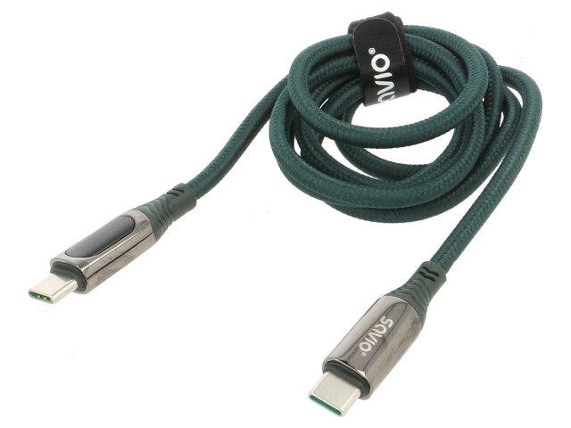 Kabel; USB 2.0; USB-C-stekker,aan beide zijden; 1m; zwart; 100W