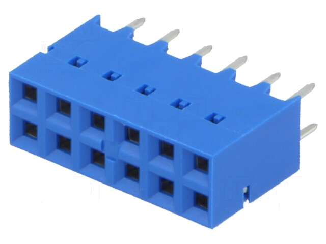Contact; plaat-plaat; vrouwelijk; Dubox®; 2,54mm; PIN: 12; THT; 2A