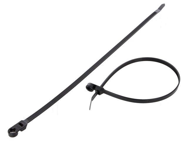 Kabelbinder; met bevestiging; L: 389mm; W: 7,6mm; polyamide; 534N