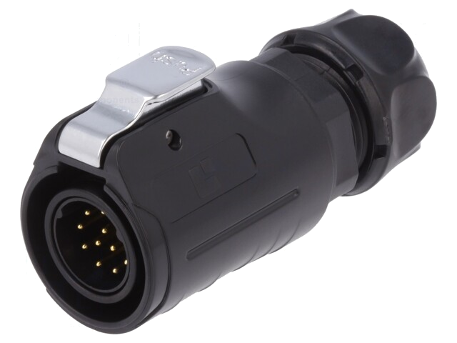 Connector: rond; stekker; maat 20; 02; mannelijk; PIN: 12; verguld