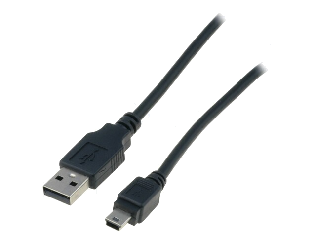 Kabel; USB 2.0; USB-A-stekker,USB B-ministekker; vernikkeld; 1m