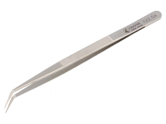 Pincet; 150mm; Bladen: gebogen