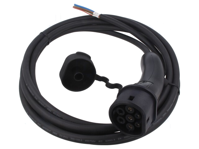 Kabel: eMobility; 1x0,5mm2,3x6mm2; 250V; 3,6kW; IP54; 5m; 20A