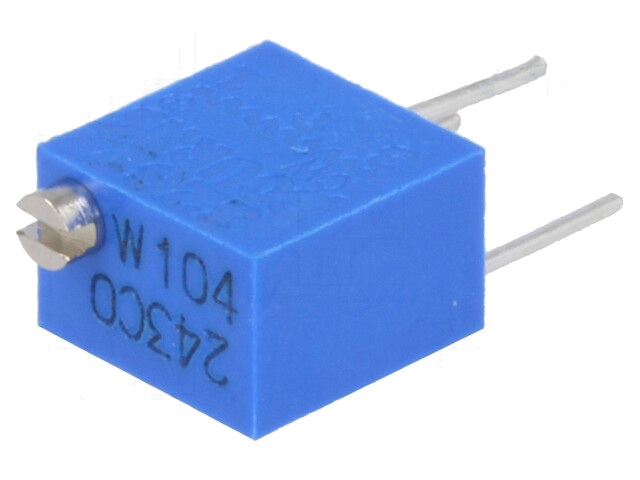 Potentiometer: montage-; staand,meerslagen; 100kΩ; 250mW; ±10%