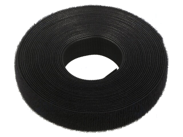 Klittenband kabelbinder; L: 5m; W: 16mm; zwart