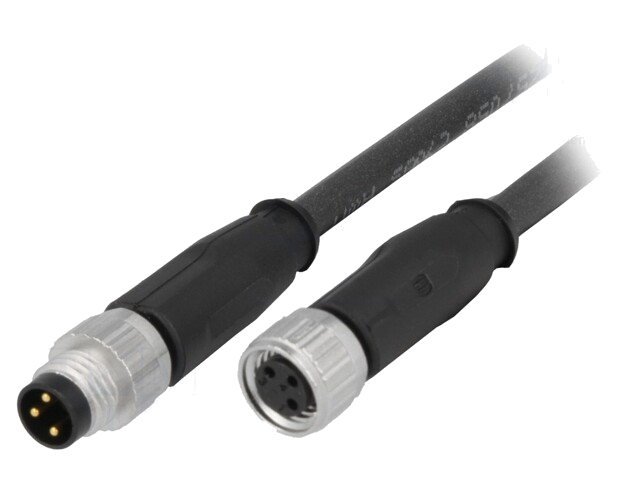 Kabel: voor sensoren/ automaten; M8-M8; mannelijk; vrouwelijk