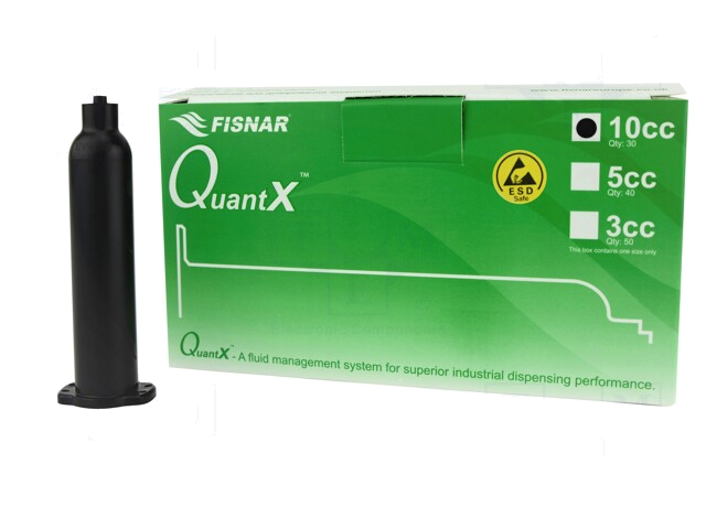 Spuitlichaam; 10ml; zwart; Luer Lock; voor dispensers; QuantX