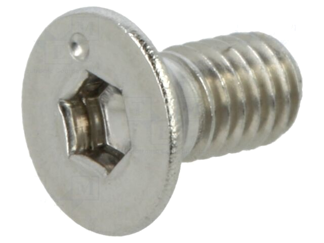 Schroef; M3x6; 0,6; Kop: verzonken; binnenzeskant; HEX 2mm