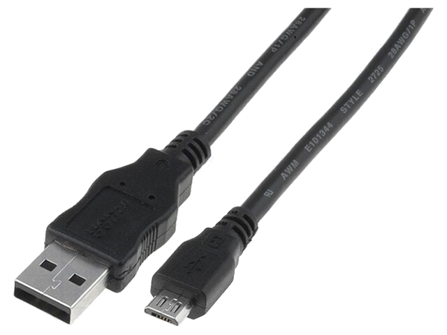 Kabel; USB 2.0; USB-A-stekker,USB B-microstekker; vernikkeld; 3m