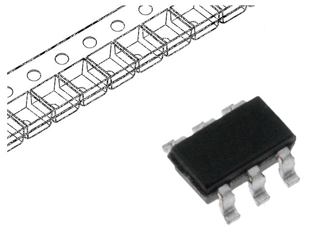 Diode: TVS netwerk; 6V; 6A; 150W; eenrichtings-; SOT23-6; Ch: 4