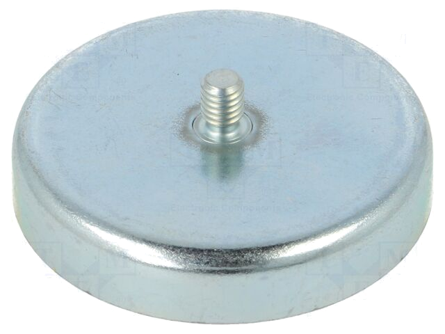 Magneet: vast; hard ferriet; 280N; Ø: 57mm; H: 10,5mm; staal; staal