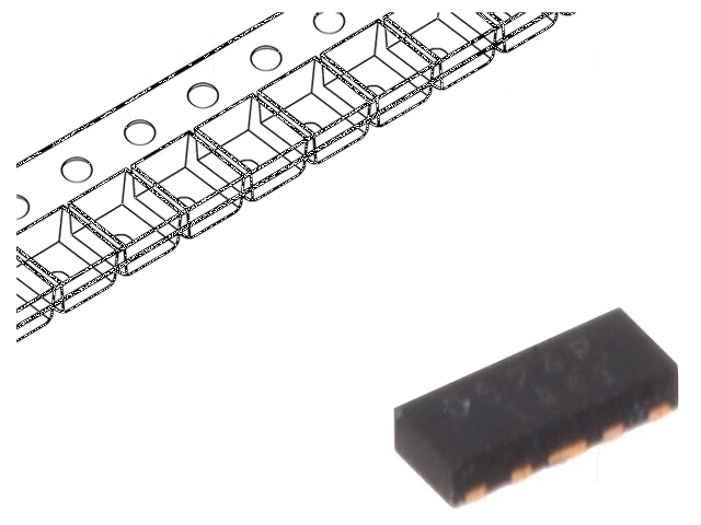 Diode: TVS netwerk; 6V; 1A; 150W; tweerichtings-; SLP2510P8; Ch: 4