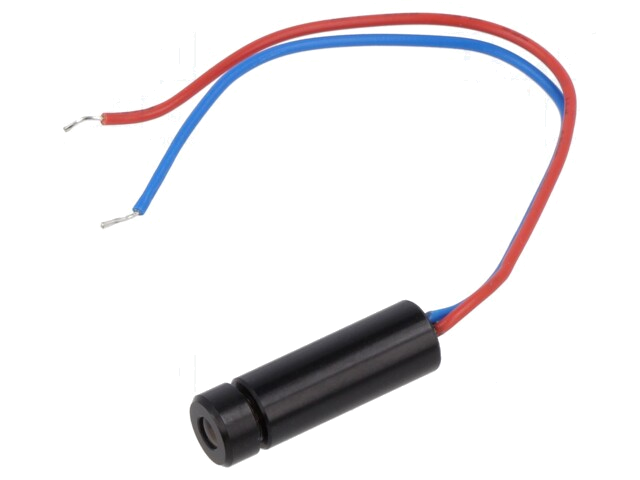 Module: laser; 0,4mW; rood; punt; 650nm; 2,7÷3,3VDC; 10÷30mA