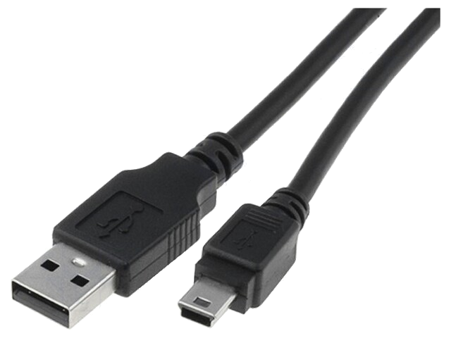 Kabel; USB 2.0; USB-A-stekker,USB B-ministekker; vernikkeld