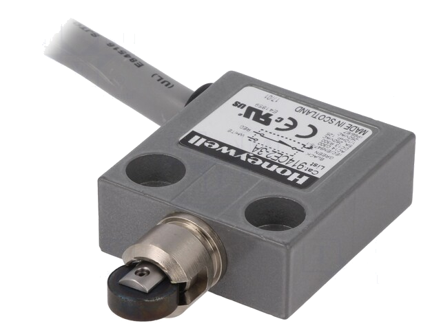 Eindschakelaar; langwerpige roller van metaal Ø12,4mm; SPDT; 5A