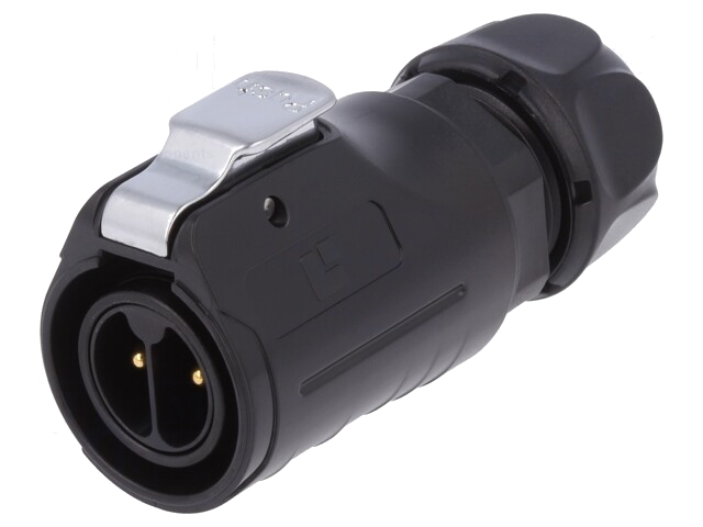 Connector: rond; stekker; maat 20; 02; mannelijk; PIN: 2; verguld
