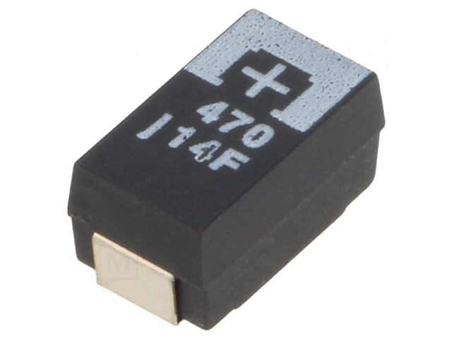Condensator: tantaal-polymeer; 470uF; 6,3VDC; TPF; SMD; ±20%; 2000h