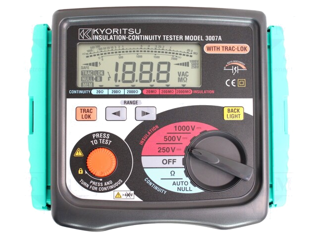Meter: isolatieweerstand; LCD; VAC: 0÷600V; ±(5%+3digit)