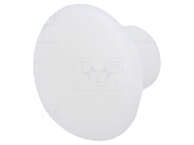 Afsluitdopje; H: 5,2mm; indrukken; Flensdiam: 9mm; wit; LDPE