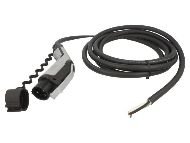 Kabel: eMobility; 1x18AWG,3x10AWG; 250V; 8kW; IP44; draden,Type 1