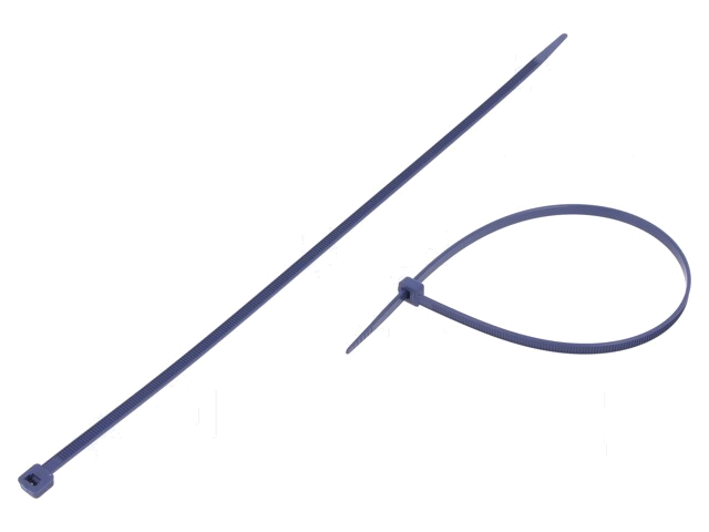 Kabelbinder; met metaal; L: 301mm; W: 4,7mm; polyamide; 150N; blauw