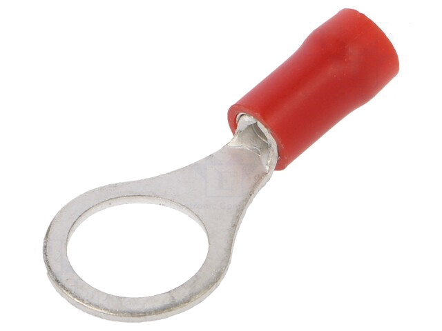 Uiteinde: oog; M8; Ø: 8,4mm; 0,25÷1,5mm2; klemmen; voor draad; rood