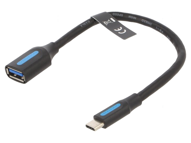 Kabel; USB 3.0; USB-A aansluiting,USB-C-stekker; vernikkeld